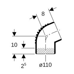Geberit Silent db20 Bogen 67 Grad, Außendurchmesser 110mm... GEBERIT-310670141 4025416085249 (Abb. 1)