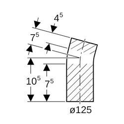 Geberit PE Bogen mit langem Schenkel 15 Grad, Außendurchmesser 125mm... GEBERIT-368015161 4025416033394 (Abb. 1)