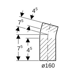 Geberit PE Bogen mit langem Schenkel 15 Grad, Außendurchmesser 160mm... GEBERIT-369015161 4025416034377 (Abb. 1)