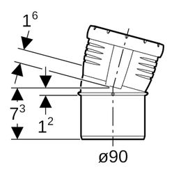 Geberit Silent-Pro Bogen 15 Grad, Außendurchmesser 90mm... GEBERIT-393420141 4025416451266 (Abb. 1)