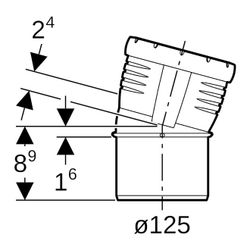 Geberit Silent-Pro Bogen 15 Grad, Außendurchmesser 125mm... GEBERIT-393620141 4025416451495 (Abb. 1)