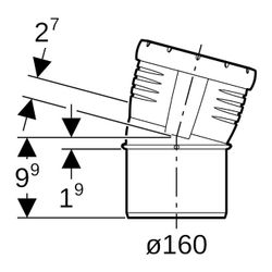 Geberit Silent-Pro Bogen 15 Grad, Außendurchmesser 160mm... GEBERIT-393720141 4025416451525 (Abb. 1)