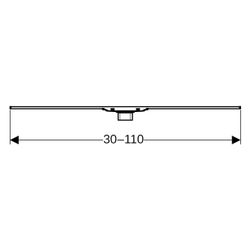 Geberit CleanLine20 Duschrinne, Länge 30-110cm, Rahmen Edelstahl poliert, Fläche Ede... GEBERIT-154461KS1 4064746058028 (Abb. 1)