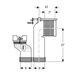 Geberit Anschlussset für Stand-WC iCon TurboFlush, 90mm, PVC/ABS, 152063001... GEBERIT-152063001 4064746039294 (Abb. 1)