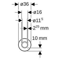 Geberit Mepla Systemrohr ML rund, vorgedämmt, D 16mm, Länge 50m, Dämmung 10mm, Rolle... GEBERIT-601135002 4064746061004 (Abb. 1)