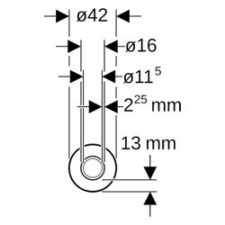 Geberit Mepla Systemrohr ML rund, vorgedämmt, D 16mm, Länge 50m, Dämmung 13mm, Rolle... GEBERIT-601136002 4064746061158 (Abb. 1)