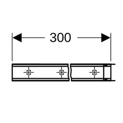 Geberit Duofix Set Systemschiene 300x5x3,4cm, 2 Stück... GEBERIT-111979001 4064746058820 (Abb. 1)