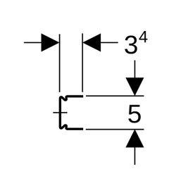 Geberit Duofix Set Systemschiene 300x5x3,4cm, 2 Stück... GEBERIT-111979001 4064746058820 (Abb. 1)