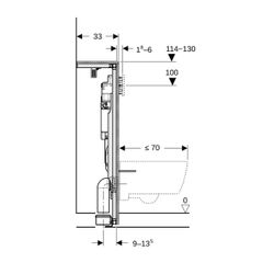 Geberit GIS Element für Wand-WC, 114cm, mit Sigma UP-Spülkasten 12cm, Ecklösung... GEBERIT-461303006 4064746032974 (Abb. 1)