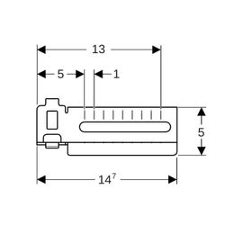 Geberit Rohrschellenhalter GIS, 147mm, Stahl, 461214002... GEBERIT-461214002 4064746018299 (Abb. 1)