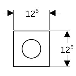 Geberit Betätigungsplatte Typ 40 für Urinalsteuerung, rund, pneumatisch, Rotgold geb... GEBERIT-246118QB1 4064746043703 (Abb. 1)
