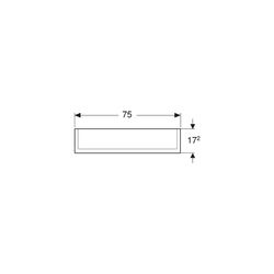 Geberit Option Plus Spiegelschrank mit Beleuchtung zwei Türen 75x70x17,2cm Korpus au... GEBERIT-500206001 4025416356851 (Abb. 1)