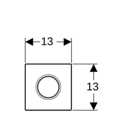 Geberit Drückerplatte rund für Typ 01 Urinalsteuerung mit pneumatischer Spülauslösun... GEBERIT-242811DW1 4064746045523 (Abb. 1)