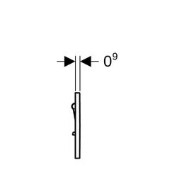 Geberit Drückerplatte rund für Typ 01 Urinalsteuerung mit pneumatischer Spülauslösun... GEBERIT-242811DW1 4064746045523 (Abb. 1)