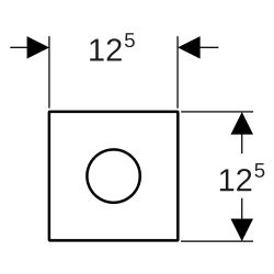 Geberit Betätigungsplatte für Urinalsteuerungen Typ 40, rund, Messing gebürstet, 12,... GEBERIT-246120QF1 4064746043901 (Abb. 1)