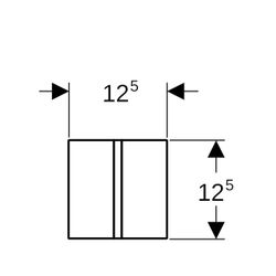 Geberit Typ 40 Urinalsteuerung mit elektr. Spülauslösung, Batteriebetrieb, Abdeckpla... GEBERIT-116237SJ1 4064746043468 (Abb. 1)