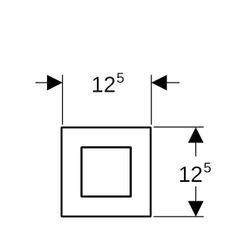 Geberit Betätigungsplatte für Typ 40 Urinalsteuerung, eckig, 12,5x12,5x0,4cm, Schwar... GEBERIT-246119SJ1 4064746043758 (Abb. 1)
