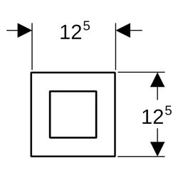 Geberit Betätigungsplatte Typ 40 für Urinalsteuerung, eckig, pneumatisch, 12,5x12,5x... GEBERIT-246119JK1 4064746043765 (Abb. 1)