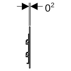 Geberit Typ 40 Betätigungsplatte für Urinalsteuerung, eckig, Messing gebürstet, 12,5... GEBERIT-246121QF1 4064746043994 (Abb. 1)