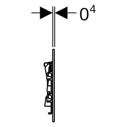 Geberit Betätigungsplatte für Urinalsteuerung Typ 40, rund, pneumatisch, 12,5x12,5x0... GEBERIT-246118JK1 4064746043673 (Abb. 1)