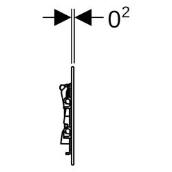 Geberit Betätigungsplatte Typ 40 für Urinalsteuerung, rund, pneumatisch, 125x125x2mm... GEBERIT-246118QD1 4064746043710 (Abb. 1)