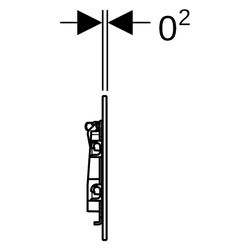 Geberit Betätigungsplatte Typ 40 für Urinalsteuerung, eckig, pneumatisch, 125x125x2m... GEBERIT-246119141 4064746043826 (Abb. 1)