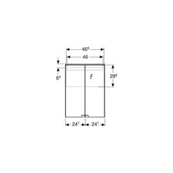 Geberit Option Basic Spiegelschrank, Beleuchtung, 2 Türen, 50x67,7x18cm, CEE 7/4,7/3... GEBERIT-500257001 4025416354840 (Abb. 1)