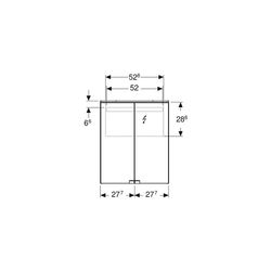Geberit Option Basic Spiegelschrank, Beleuchtung, 2 Türen, 56x67,7x18cm, CEE 7/4,7/3... GEBERIT-500258001 4025416355489 (Abb. 1)