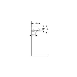 Geberit Renova Compact Handwaschbecken Ablagefl. o. verk. Ausladung 50x15x25cm Hahnl... GEBERIT-276250600 4022009329254 (Abb. 1)