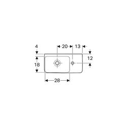 Geberit Renova Compact Handwaschbecken Ablagefl. o. verk. Ausladung 50x15x25cm Hahnl... GEBERIT-276250600 4022009329254 (Abb. 1)