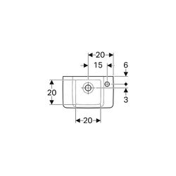 Geberit Renova Compact Handwaschbecken verkürzte Ausladung, mit Ablagefläche 40x15x2... GEBERIT-272142000 4022009273878 (Abb. 1)