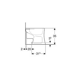 Geberit Bambini Stand-WC für Kinder, Flachspüler, für WC-Sitz Tiefe 43cm, Weiß... GEBERIT-211500000 4022009021936 (Abb. 1)