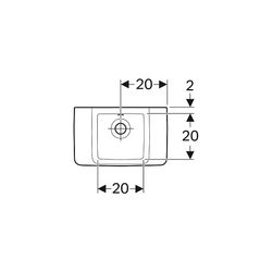 Geberit Renova Compact Handwaschbecken verkürzte Ausladung, mit Ablagefläche 40x15x2... GEBERIT-272143600 4022009273991 (Abb. 1)