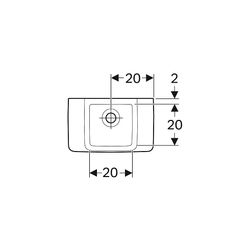 Geberit Renova Compact Handwaschbecken verkürzte Ausladung, mit Ablagefläche 40x15x2... GEBERIT-272141000 4022009273731 (Abb. 1)