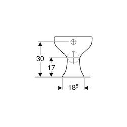 Geberit Bambini Stand-WC für Kinder, Flachspüler, für WC-Sitz Tiefe 43cm, Weiß... GEBERIT-211500000 4022009021936 (Abb. 1)
