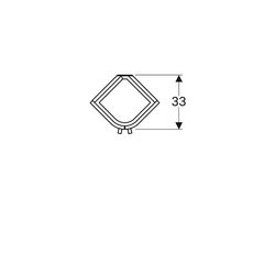 Geberit Renova Compact Unterschrank Eckhandwaschbecken 2 Türen 425x604x33cm Weiß lac... GEBERIT-862132000 4022009327496 (Abb. 1)