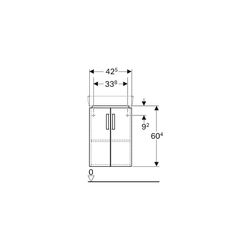 Geberit Renova Compact Unterschrank Eckhandwaschbecken 2 Türen 425x604x33cm Weiß lac... GEBERIT-862132000 4022009327496 (Abb. 1)