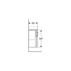 Geberit Renova Compact Unterschrank Eckhandwaschbecken 2 Türen 425x604x33cm Weiß lac... GEBERIT-862132000 4022009327496 (Abb. 1)