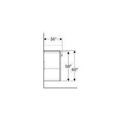 Geberit Renova Compact Unterschrank, Waschtisch, 1 Tür, 50x60,4x36,7cm, Weiß lackier... GEBERIT-862055000 4022009327465 (Abb. 1)