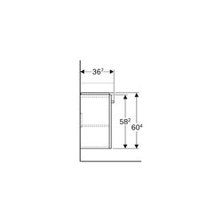 Geberit Renova Compact Unterschrank, Waschtisch, 1 Tür, 55x60,4x36,7cm, Weiß lackier... GEBERIT-862060000 4022009327472 (Abb. 1)