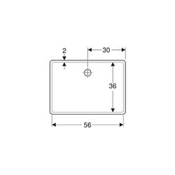 Geberit Publica Mehrzweckbecken ohne Überlauf, Breite 60cm, Tiefe 40cm, ohne Überlau... GEBERIT-360060000 4022009080490 (Abb. 1)