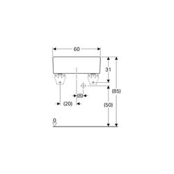 Geberit Publica Mehrzweckbecken mit Überlauf 60x20x50cm... GEBERIT-361360000 4022009080520 (Abb. 1)