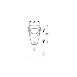 Geberit Aller Urinal Zulauf von oben, Tiefe 35cm, Abgang nach hinten oder nach unten... GEBERIT-236600000 4022009045376 (Abb. 1)