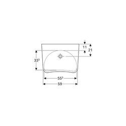 Geberit Paracelsus Waschtisch, Breite 64cm, Tiefe 49cm, ohne Hahnloch, ohne Überlauf... GEBERIT-251060600 4022009221749 (Abb. 1)