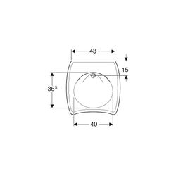 Geberit Vitalis Waschtisch barrierefrei, Breite 55cm, Tiefe 55cm, ohne Hahnloch, Übe... GEBERIT-221556600 4022009242188 (Abb. 1)