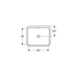 Geberit VariForm Unterbauwaschtisch, rechteckig Breite 58cm, Tiefe 49cm, ohne Hahnlo... GEBERIT-500765002 4025416302919 (Abb. 1)