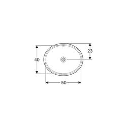 Geberit VariForm Unterbauwaschtisch oval Breite 50cm, Tiefe 46cm, ohne Hahnloch, Übe... GEBERIT-500753012 4025416773696 (Abb. 1)