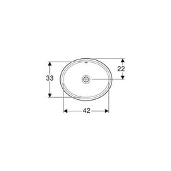 Geberit VariForm Unterbauwaschtisch oval Breite 42cm, Tiefe 42cm, ohne Hahnloch, Übe... GEBERIT-500749012 4025416771753 (Abb. 1)