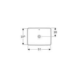 Geberit VariForm Einbauwaschtisch, rechteckig Breite 55cm, Tiefe 40cm, ohne Hahnloch... GEBERIT-500737002 4025416302513 (Abb. 1)