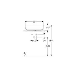 Geberit VariForm Aufsatzwaschtisch, elliptisch, Hahnlochbank, B 50cm T 40cm Hahnloch... GEBERIT-500776002 4025416303084 (Abb. 1)
